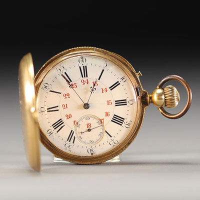 Montre de gousset en or jaune 18K 750°/°°, poids brut 97.3gr