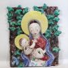 Attribué à Walter Bosse (1904–1979) Madonna à l’enfant Vers 1925–1935 Terre cuite vernissée polychrome, style Wiener Werkstätte.