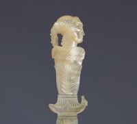 Carved mother-of-pearl paper-knife, Palais Royal, France, 19th century.