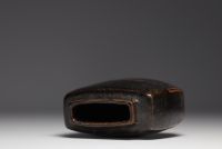 Pierre CULOT (1938-2011) Enamelled stoneware vase in shades of brown, circa 1970