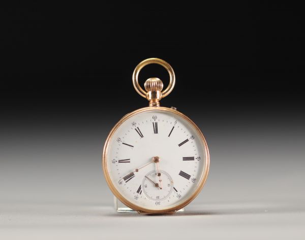 Pocket watch in 18K yellow gold 750°/°°, gross weight 76.4 gr