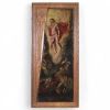 Scène de Résurrection ou Ascension du Christ Huile sur bois –XVIIe siècle  (probablement italienne ou espagnole) Fragment d’un panneau d’autel ou de prédelle.