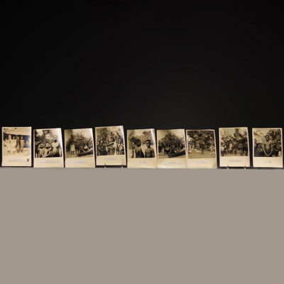 9  photos (23x18cm) of various tribes - Rep. Dem. Congo