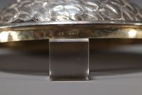 Autruche en argent et vermeil, imposante coupe couverte, milieux de table, fin XIXème.