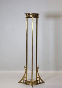 Gustave SERRURIER-BOVY (1858-1910) in the style of - Constructivist brass saddle, circa 1900.