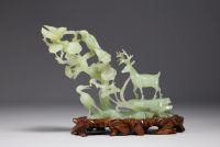China - Set of five jadeite sculptures.