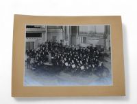 Deux photographies de la salle Henry Le Bœuf avant et après la pose du grand orgue Palais des Beaux-Arts de Bruxelles – 1929 Architecte : Victor Horta.