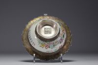 China - Famille rose porcelain bowl decorated with children, recessed mark, Republic period.