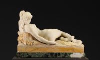 Claude-Michel CLODION (d'après) Rare pendule en marbre 