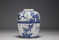 China - White-blue porcelain vase, Kangxi mark and period.