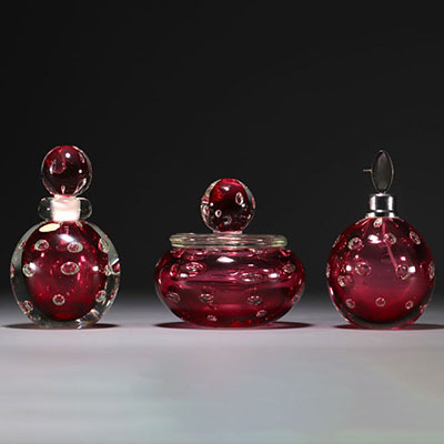Murano - Service de toilette en verre de Venise.