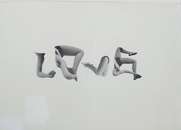 Paul De Vree (1909–1982) LOVE Poème visuel typographique, vers 1965–1970