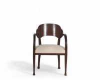 Henry VAN DE VELDE (1863-1957) Mahogany armchair model ‘Arnold Esche, Lauterbach’, c. 1908.