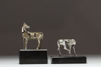 Rik POOT (1924-2007) ‘The horses’ Solid silver sculptures.