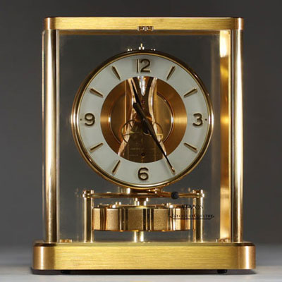 Jaeger-LeCoultre - Atmos ‘Hermès’ perpetual movement clock, gilded brass cage.