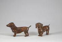 Pierre CHENET (né en 1922) – Couple de chiens 