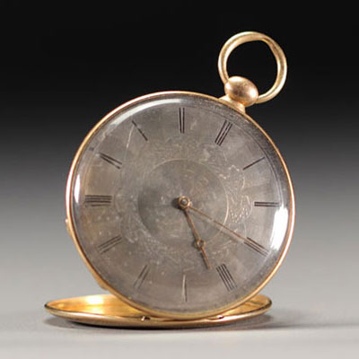 Montre de gousset en or jaune 18K 750°/°°, poids brut 54.6 gr
