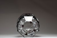 Val Saint Lambert - Grand vase Art Déco en cristal doublé, modèle Tripoli.