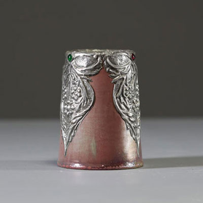 Jean-Baptiste Alphonse CYTERE (1861-1941) - Rambervillers - Vase Art Nouveau en grès mordoré à reflet irisé, marque Rambervillers A. Cytère, Vosges.