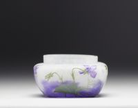 DAUM Nancy - Petit vide poche aux Violettes.