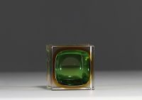 Flavio POLI (1900-1984) Sommerso multi-layered glass pocket, Murano, circa 1960-70.