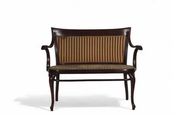 Adolf LOOS (1870-1933) Secession bench in turned wood, NO.6150, Art Nouveau period.