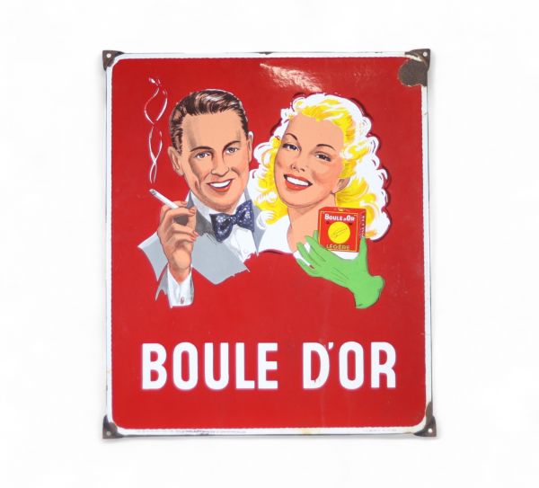 Plaque émaillée publicitaire 