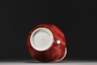 China - Oxblood porcelain vase, Qing period.