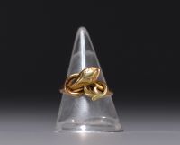Bague en or jaune 18K représentant un serpent, pour un poids total de 4.1gr.