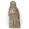 Sculpture de sainte en pierre calcaire, France, XVIe siècle