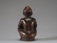 Afrique RDC - Statuette Bakongo en bois sculpté, Congo RDC, 1ère moitié XXème, belle patine ancienne, grande expressivité du visage.