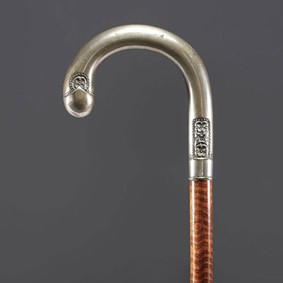 Art Deco cane in Alpacca.