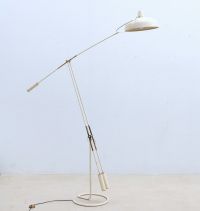 Gian Franco LEGLER (1922-2015) for Arredoluce - Movalux floor lamp in brass and painted aluminium, 1951.