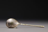Nécessaire à caviar en vermeil, poinçon SAZIKOV sous l'aigle bicéphale, BC (Victor SAVINKOV) 1874.