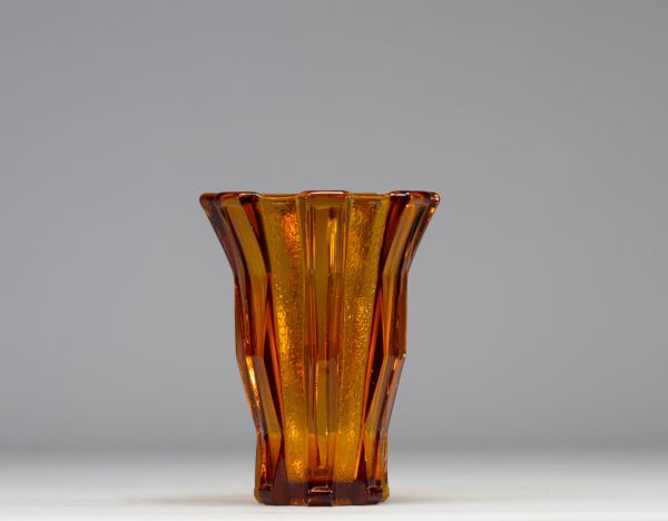 Vase Scailmont, ambré, Art Déco 1930-1935