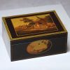 Magnifique coffret de voyage en bois de Spa, publié  dans le catalogue de l'exposition au Musée de la vie Wallonne (1967-1968).