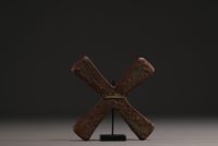 Set of three Katanga cross coins, early 20th century.