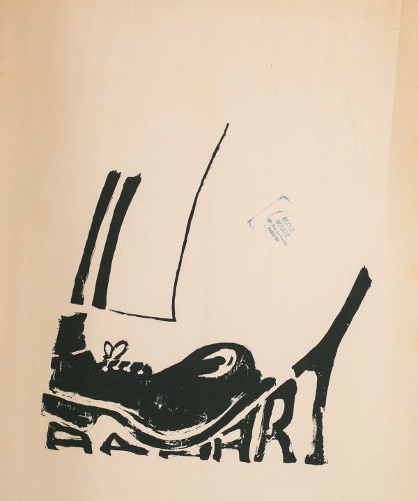 Mai 68 – AAAART  Affiche originale réalisée en sérigraphie couleur noir. Cachet École Boulle 57 Rue de Reuilly Paris-XIIe, toute sa marge non coupée, traces de plis, sujet intact. Non entoilée  54X44 cm