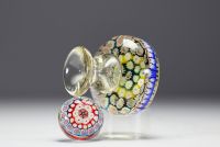 Verrerie de Clichy - Crystal inkwell with millefiori lining, 1863.