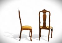 Set of four Dutch marquetry chairs dating from the 18th century.