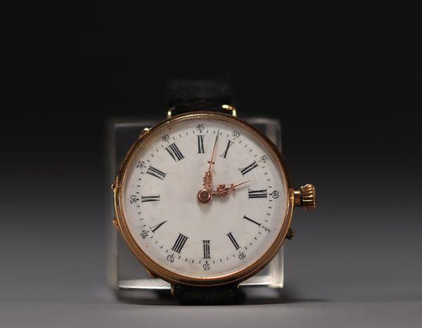 Pocket watch in 18k gold, total weight 24 g.