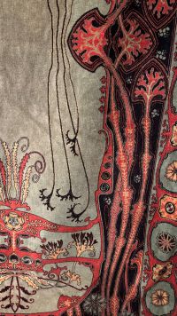 Paul Follot (1877-1941) att.— Tapis en laine, Art Nouveau français, modèle à décor organique.