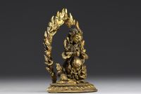 China - Tibet - An 18th century ormolu Mahakala figure.