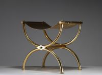 Empire style gilt bronze stool, circa 1970.