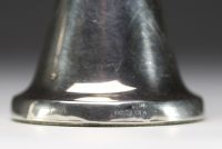 Pair of solid silver candlesticks, Norway, signed.