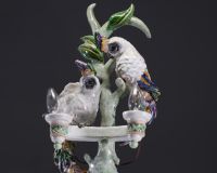 Luc & Marjolaine LANEL (XX) ‘Arras’ Rare glazed ceramic wall light.