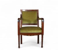 Jean-Joseph Chapuis (1765–1864) – Fauteuil en acajou aux lignes japonisantes -.Estampillé CHAPUIS Belgique, vers 1840–1850.
