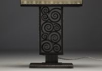 Desk lamp in sandblasted glass Art Deco.