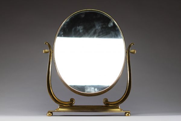Luigi BRUSOTTI (XX) attr. à - Miroir de table, design et arts décoratifs italien du XXème siècle, vers 1950.