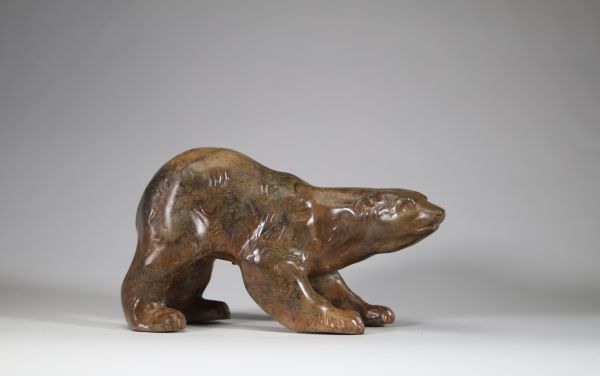 Pierre CHENET (né en 1922) – Ours polaire, sculpture en bronze
